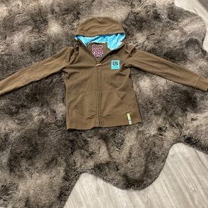Burton full zip brown hoodie small